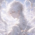 Siyan's silver-white fantasy illustration avatar